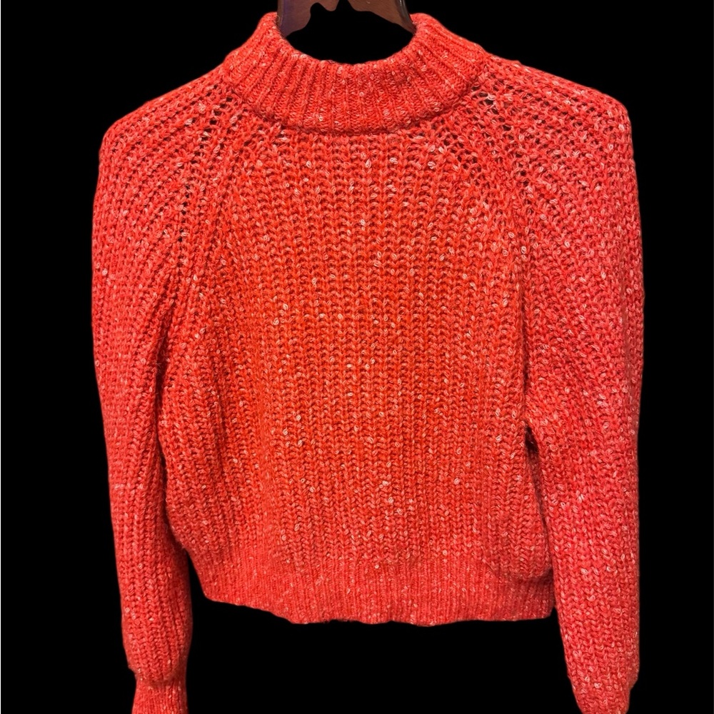 a.n.a Vibrant Red Cowl Neck Sweater size L in like new condition